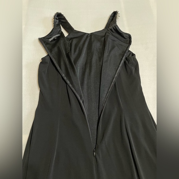 David Meister Black Rhinestone Halter Cocktail Dress Cascade Glam Party EUC - Picture 11 of 14